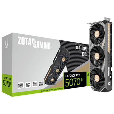 ZOTAC Gaming GeForce RTX 5070 Ti Solid SFF OC 16GB GDDR7 Video