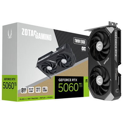 ZOTAC Gaming GeForce RTX 5060 Ti Twin Edge OC 8GB GDDR7 Video Card