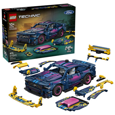 LEGO Technic: Custom Garage Ford Mustang GT Car - 973 Pieces (42236) Best LEGO set for kids