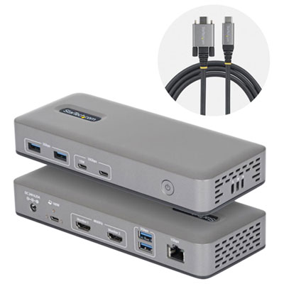 Station D'accueil Usb-C Pour Deux Moniteurs 4K De Startech (196N-Usbc-Dock)