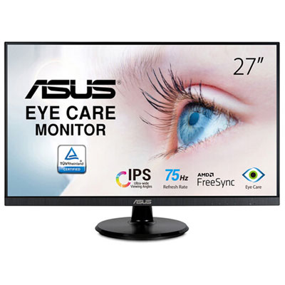 "Open Box - ASUS 27"" FHD 75Hz 5ms GTG IPS LCD FreeSync Gaming Monitor (VA27DQ)"