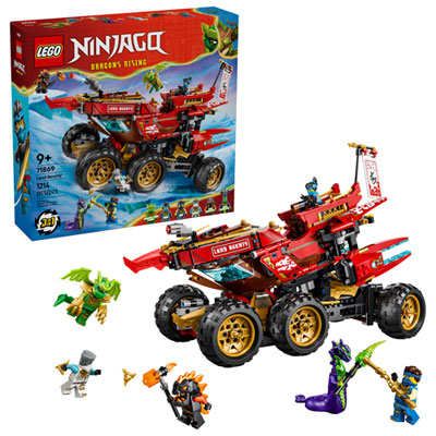 LEGO NINJAGO: Land Bounty - 1214 Pieces (71869) Great Lego set, 3 in one land so can be used as a boat, buggy or car, assembly kept my child busy for