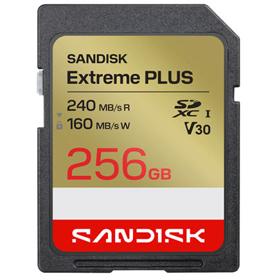 Carte Mémoire Sd Uhs-I 240 Mo/s 256 Go Extreme Plus De Sandisk