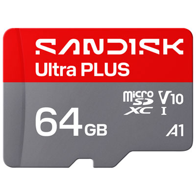 Carte Mémoire Microsd Uhs-I 64 Go 150 Mo/s Ultra Plus De Sandisk