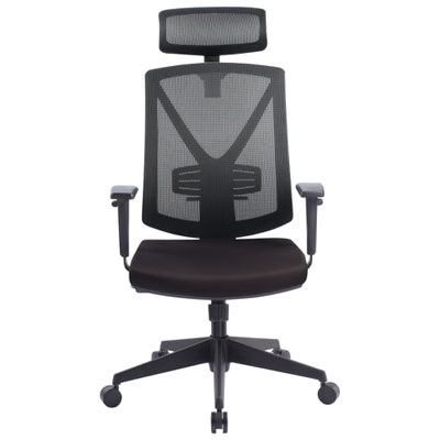 Fauteuil De Bureau Ergonomique En Tissu Maillé À Dossier Élevé De Tygerclaw - Noir