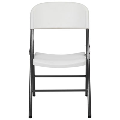 TygerClaw Mid-Back Plastic Folding Task Chair - White