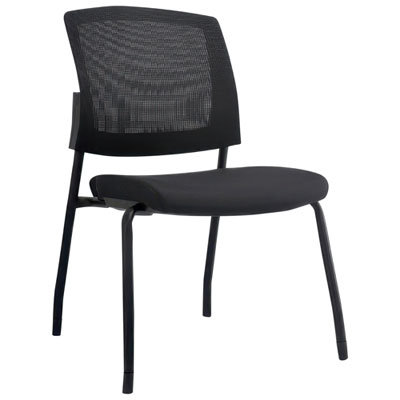 Chaise De Bureau En Tissu À Dossier Bas Pour Invités De Tygerclaw - Noir