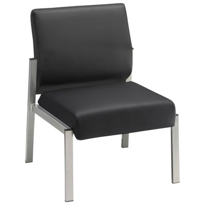 TygerClaw Ergonomic Low-Back Faux Leather Guest Office Chair - Black