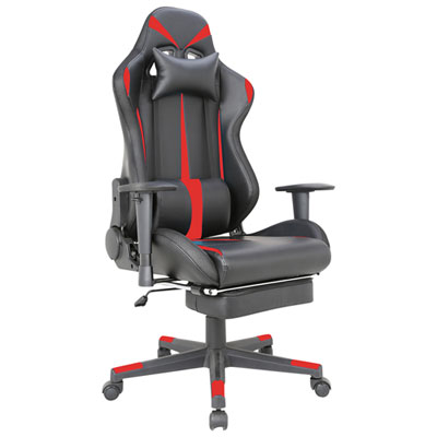 Fauteuil De Jeu Ergonomique En Tissu À Dossier Haut De Tygerclaw - Rouge/noir