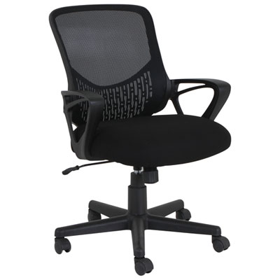 Fauteuil De Bureau Ergonomique En Tissu Maillé À Dossier Bas De Tygerclaw - Noir