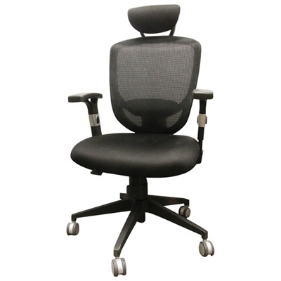 Fauteuil De Bureau Ergonomique En Tissu Maillé À Dossier Élevé De Tygerclaw - Noir