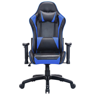 TygerClaw Ergonomic High-Back Faux Leather Gaming Chair - Blue