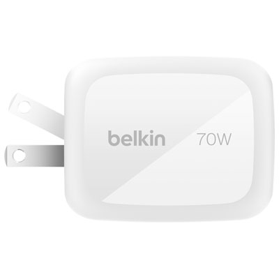 Belkin Boostcharge Pro 70W 3-Port USB-C/USB-A Wall Charger - White Best quality travel charger
