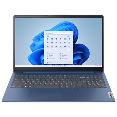 Portable 15,6 Po Ideapad Slim 3 De Lenovo - Bleu Abyssal (Athlon Silver 10 D'amd/mémoire Vive De 8 Go/ssd 128 Go/windows 11 Famille)