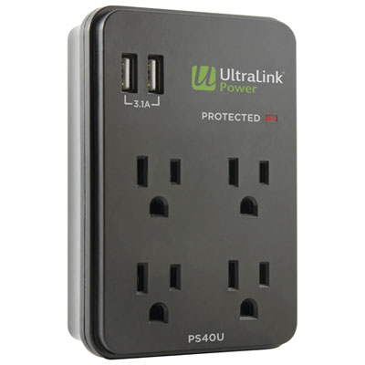Parasurtenseur À 4 Prises Avec Deux Ports Usb D'ultralink (Ps40U)