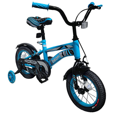 "Beam Sports 12"" Kids Bike with Training Wheels - Blue"