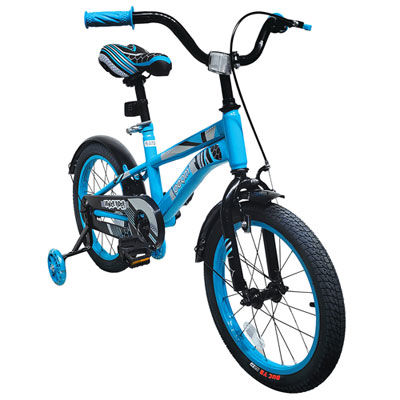 "Beam Sports 16"" Kids Bike with Training Wheels - Blue"