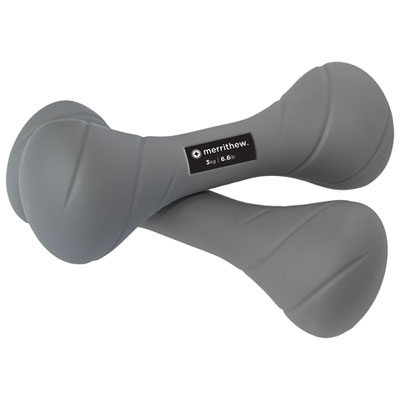 Merrithew Soft Grip Dumbbell - 6.6 lb - Pair - Grey