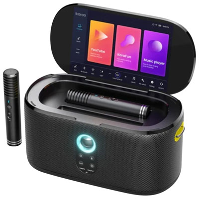 Système De Karaoké Bluetooth Shell S1 D'ikarao Avec Écran Tactile Hd De 10,1 Po Et Microphone