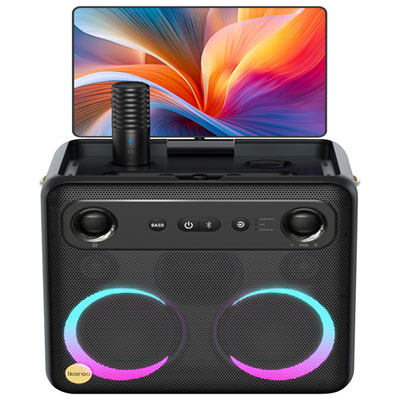 Système De Karaoké Bluetooth Break X2 D'ikarao Avec Écran Tactile Hd De 10,1 Po