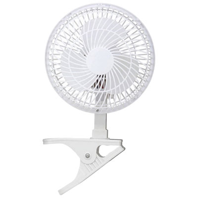 "Ecohouzng Adjustable Personal Fan with Flexible Clip - 6"" - White"