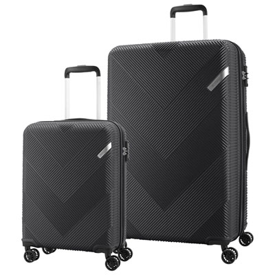 American Tourister Exoline 2-Piece Hard Side Expandable Luggage Set - Black