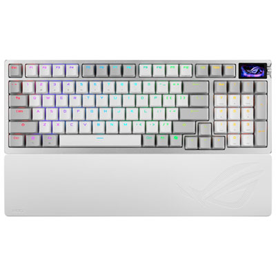 ASUS ROG Azoth 96 HE Bluetooth Magnetic Switch Gaming Keyboard with OLED Touchscreen Display - White Great if you have the money for it
