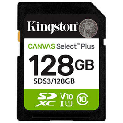 Carte Mémoire Sdxc Uhs-I De 128 Go Et 150 Mo/s Canvas Select Plus De Kingston