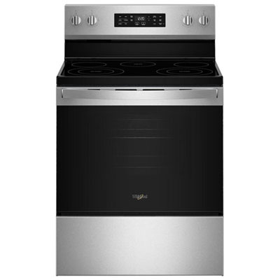 "Open Box - Whirlpool 30"" 5.3 Cu. Ft. Fan Convection Freestanding Electric Air Fry Range - Stainless - Scratch & Dent"