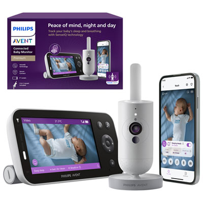 Interphone De Surveillance Connecté Wi-Fi 5 Po Avent Premium De Philips Avec Moniteur De Respiration, Suivi Du Sommeil Et Vision Nocturne (Scd973/37) Great monitor and plus nothing is wearable