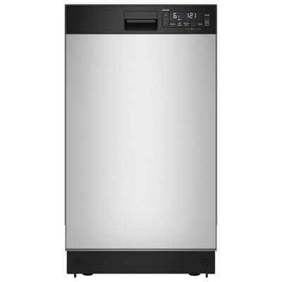 Whirlpool 18" 48dB Front-Control Stainless Steel Tub Dishwasher with Third Rack ENERGY STAR (WDFS5118SS) - Stainless Steel