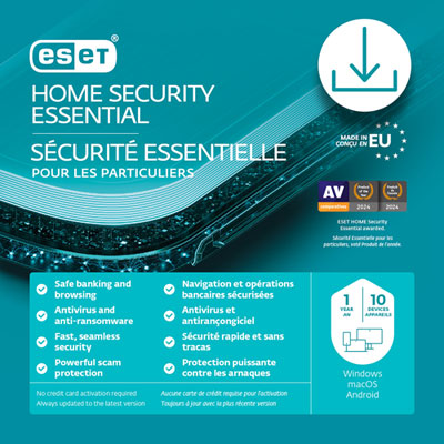 ESET Home Security Essential (PC/Mac) - 10 Devices - 1 Year - Digital Download Never had experience with support before but we’ll see in future… Best feature is web protection