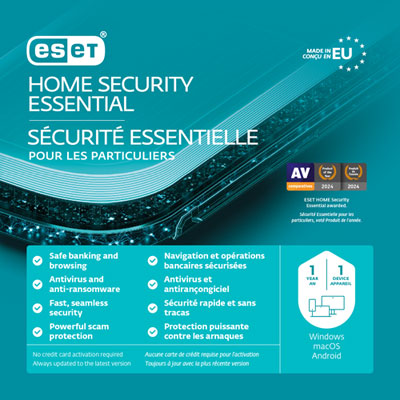 ESET Home Security Essential (PC/Mac) - 1 Devices - 1 Year