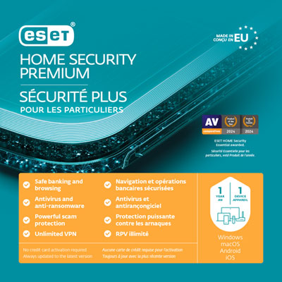ESET Home Security Premium (PC/Mac) - 1 Devices - 1 Year