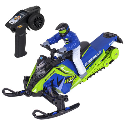 NKOK Polaris Switchback Assault Snowmobile RC Car - Blue/Green