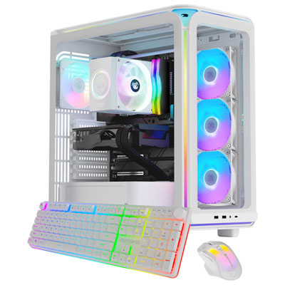 iBUYPOWER Element Pulse X Gaming PC - White (AMD Ryzen 7 9700F/32GB RAM/1TB SSD/GeForce RTX 5070/Windows 11) - En Love it!!