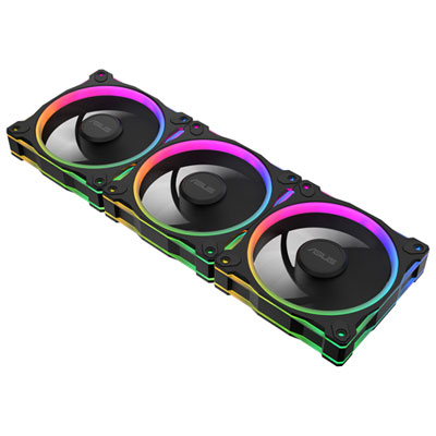 ASUS Prime MR120 ARGB 120mm CPU Cooling Fan - Black - 3 Pack