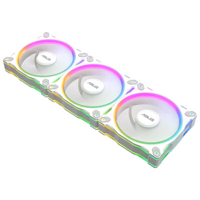ASUS Prime MR120 ARGB 120mm CPU Cooling Fan - White - 3 Pack