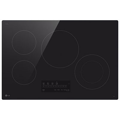 "Open Box - LG ThinQ 30"" 4-Element Electric Cooktop (CBEW3013BE) - Black Ceramic - Scratch & Dent"