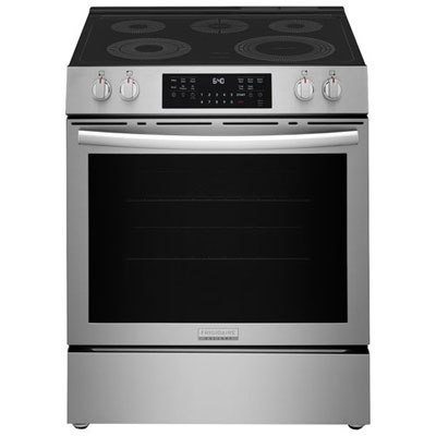 "Open Box - Frigidaire Gallery 30"" 5.3 Cu.Ft. Fan Convection Freestanding Electric Air Fry Range-Stainless-Scratch & Dent"