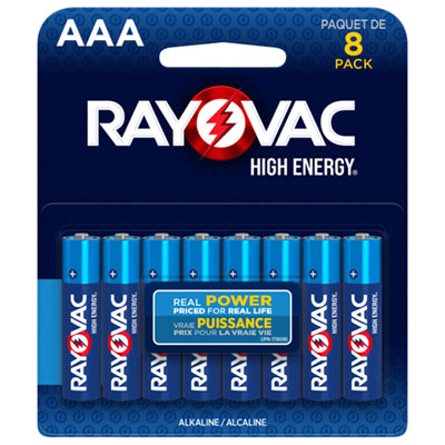 Rayovac High Energy AAA Alkaline Batteries - 8 Pack