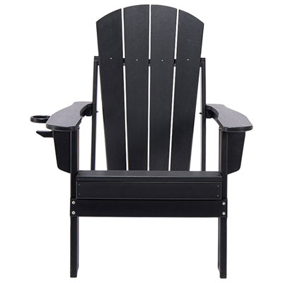 Lake Country Outdoors High-Density Polyethylene Adirondack Chair - Black