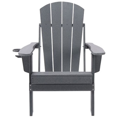Lake Country Outdoors High-Density Polyethylene Adirondack Chair - Grey