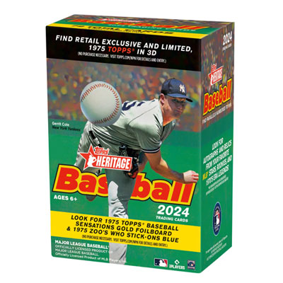 Topps Heritage 2024 Baseball Trading Cards - Value Box - 8 Pack