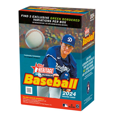 Topps Heritage 2024 Number Baseball Trading Cards - Value Box - 8 Pack