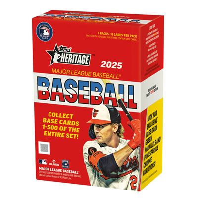 Topps Heritage 2025 Baseball Trading Cards - Value Box - 8 Pack