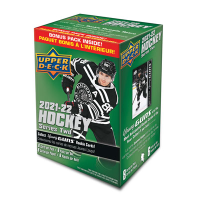 Upper Deck Series 2 2021-22 Hockey Trading Cards - Blaster Box - 6 Pack