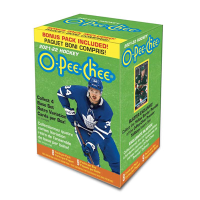 Upper Deck O-Pee-Chee 2021-22 Hockey Trading Cards - Blaster Box - 9 Pack