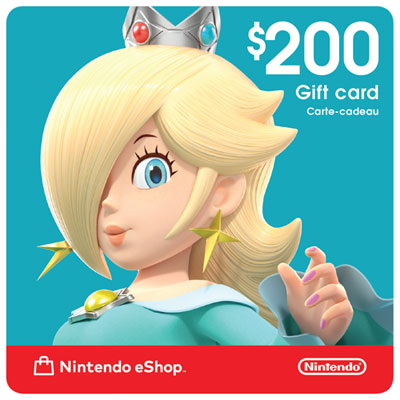 Carte-Cadeau De 200$ Pour Nintendo Eshop - Téléchargement Numérique