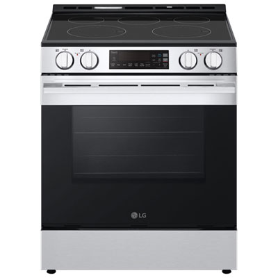 "LG 30"" 6.3 Cu. Ft. True Convection 5-Element Slide-In Electric Air Fry Range (LSEL6331XE) - Stainless Steel"